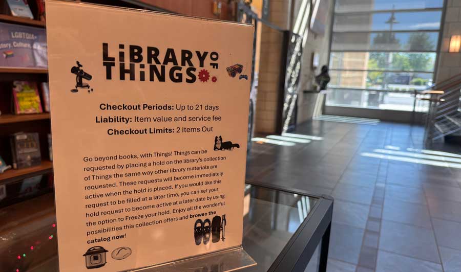 Ashland is the second most popular Jackson County Library Services District branch for Library of Things. Items can be checked out online and delivered to a desired branch. Ashland.news photo by Holly Dillemuth